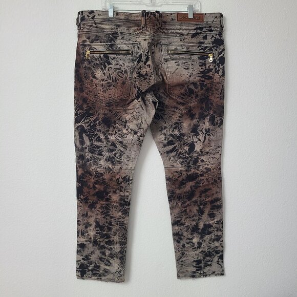 NEW Rock Revival Jezek Moto Denim Jeans Size 40x34